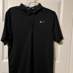 Dri-Fit Collar Black Nike Golf Shirt